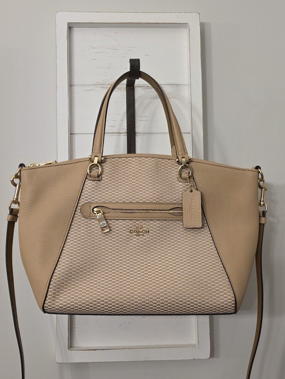 Coach Legacy Jacquard Praire Satchel Beechwood Tan C2081-29848